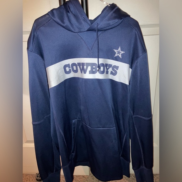 Nike DALLAS COWBOYS MEDIUM BIKE HOODIE LIKE NEW NFL IN FIELD APPAREL - Picture 10 of 11
